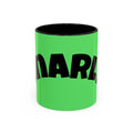 Green 'Gnarly' Accent Coffee Mug — Bold Typography Ceramic Tea Cup (11/15oz)
