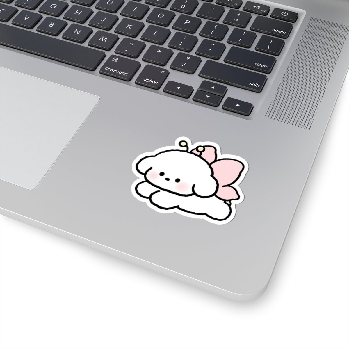Cute Fluffy Puppy Fairy Sticker — Kiss-Cut Waterproof Laptop Decal