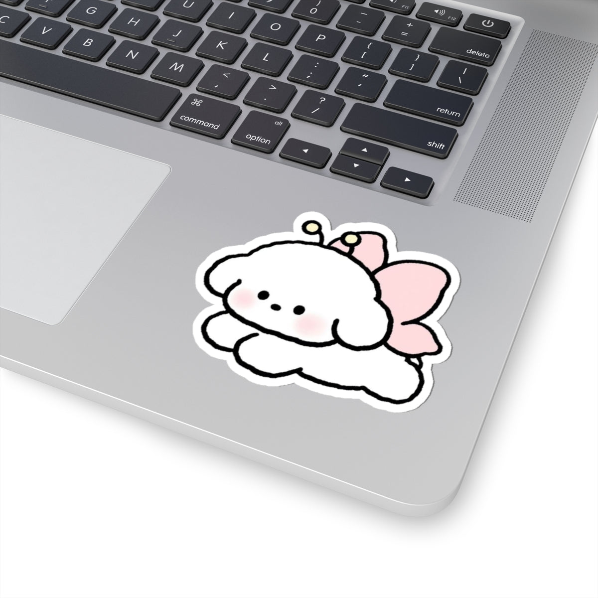 Cute Fluffy Puppy Fairy Sticker — Kiss-Cut Waterproof Laptop Decal