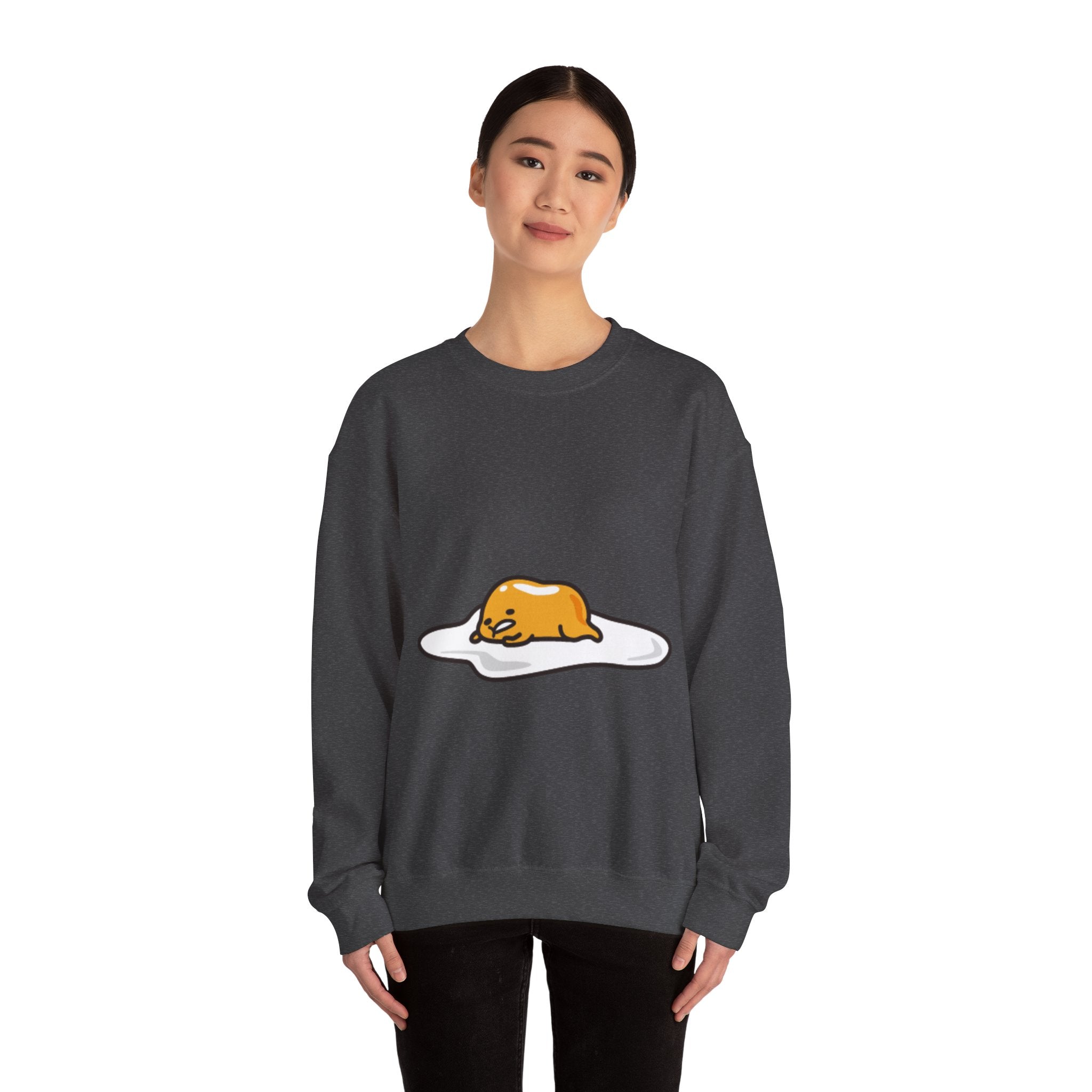 Gudetama Lazy Egg Crewneck Sweatshirt — Cute Kawaii Egg Character Pullover