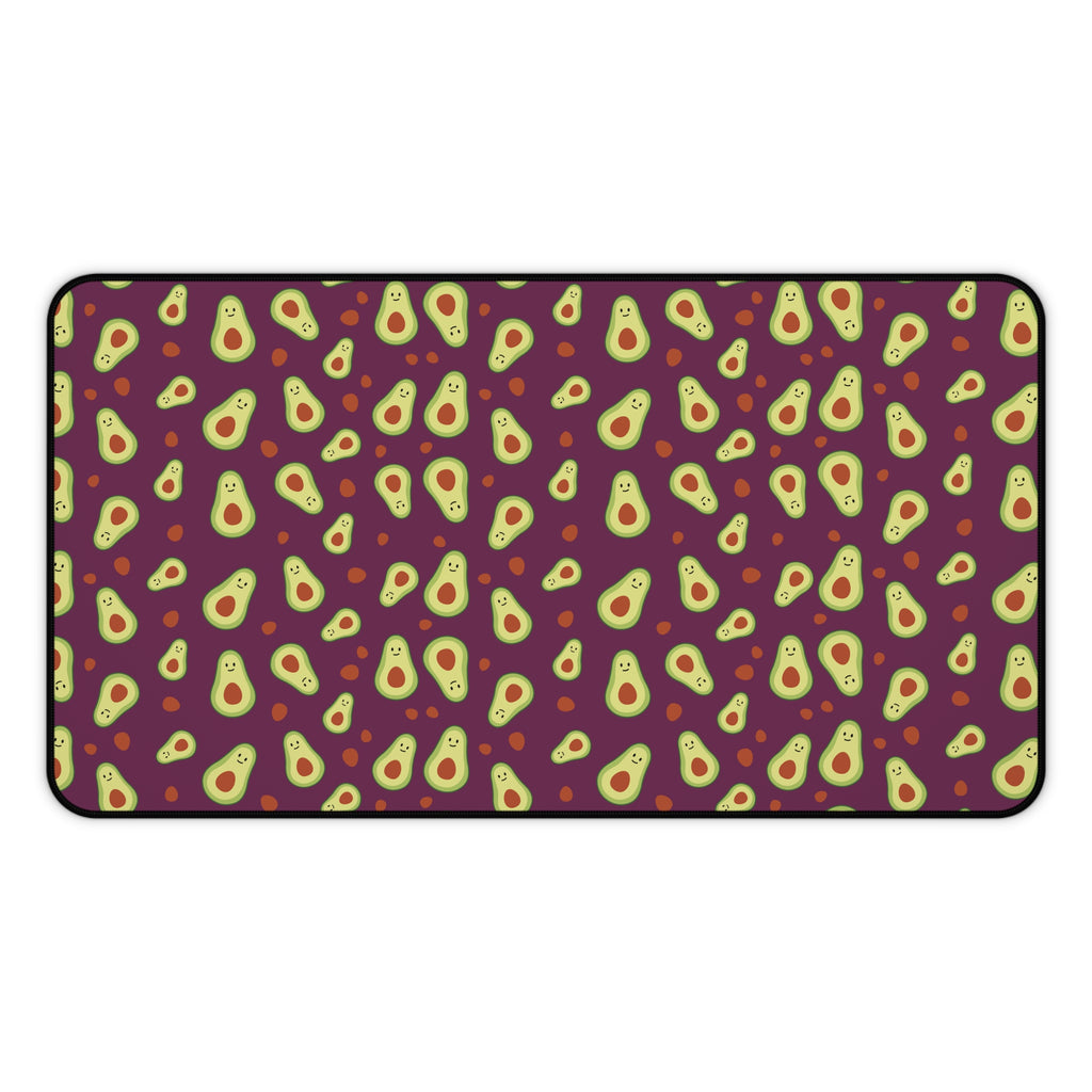 Avocado Pattern Desk Mat — Colorful Avocado Print Mouse Pad