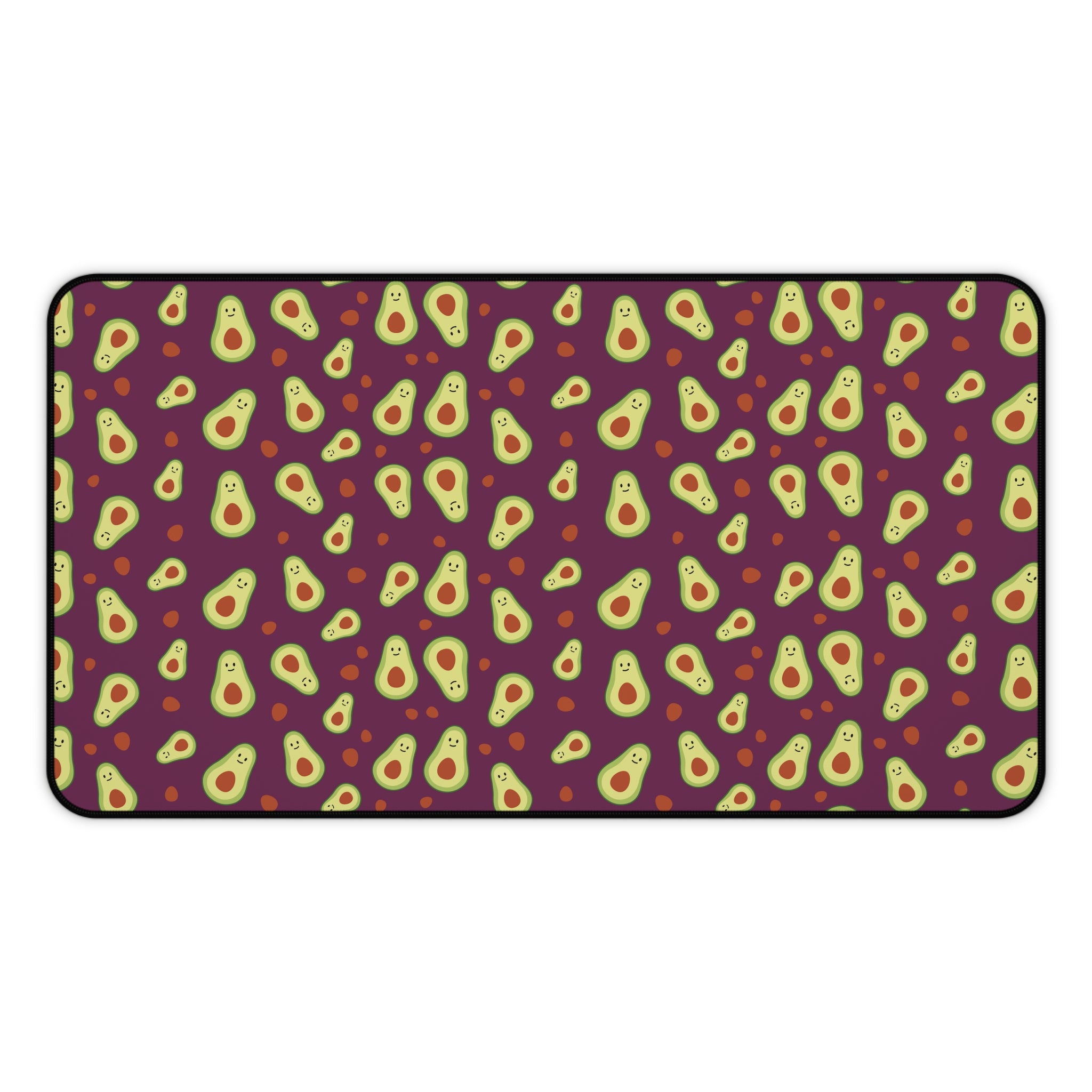 Avocado Pattern Desk Mat — Colorful Avocado Print Mouse Pad