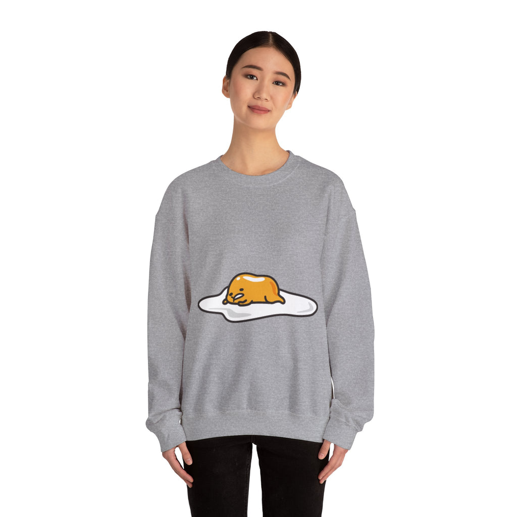 Gudetama Lazy Egg Crewneck Sweatshirt — Cute Kawaii Egg Character Pullover
