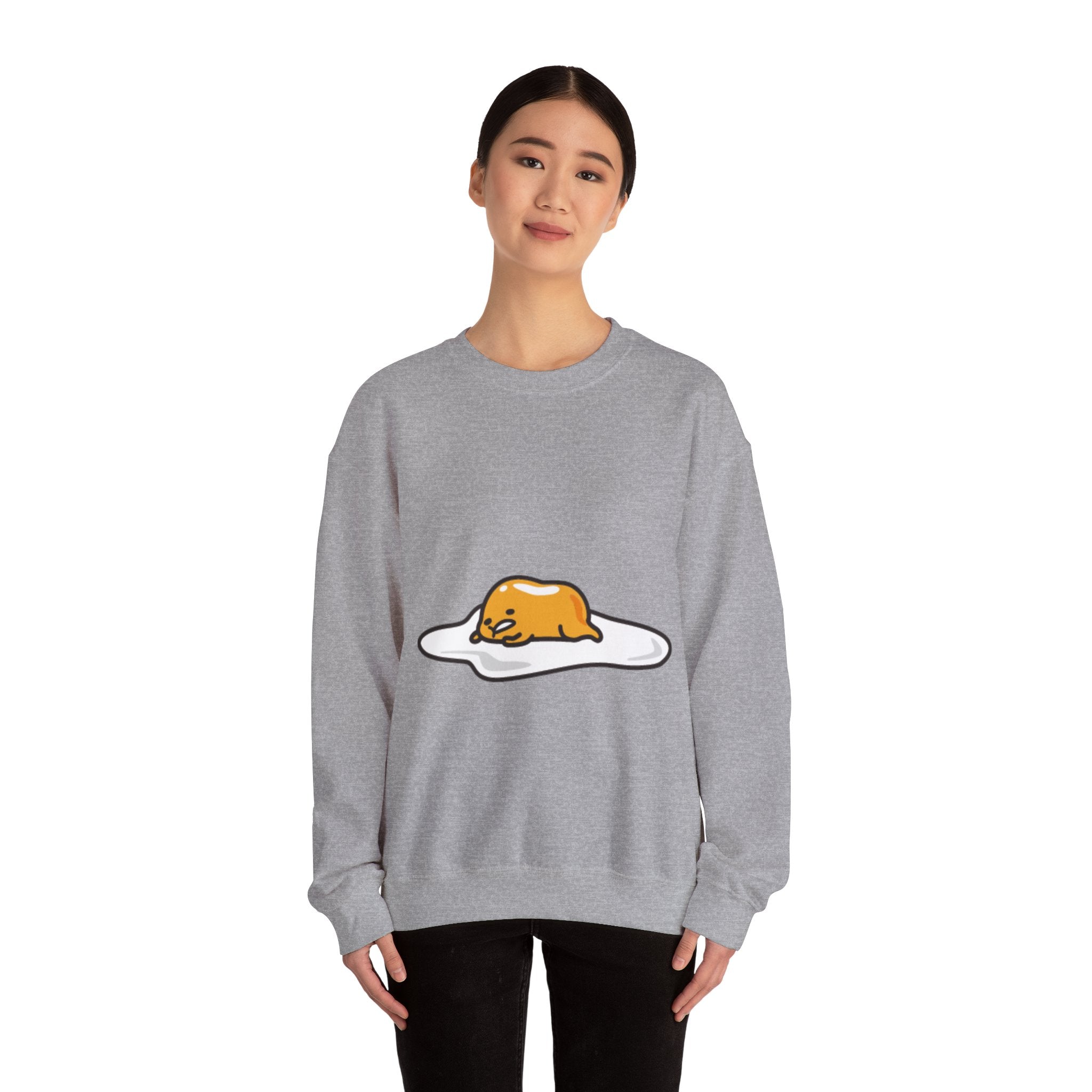 Gudetama Lazy Egg Crewneck Sweatshirt — Cute Kawaii Egg Character Pullover