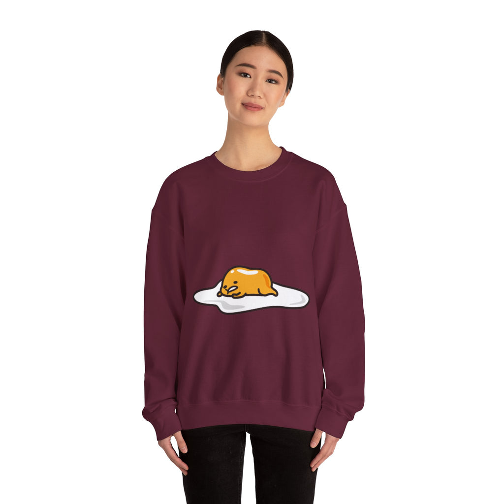 Gudetama Lazy Egg Crewneck Sweatshirt — Cute Kawaii Egg Character Pullover