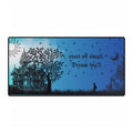 Dream Big Blue Night Desk Mat — Inspirational Moon & Stars Gaming Mouse Pad