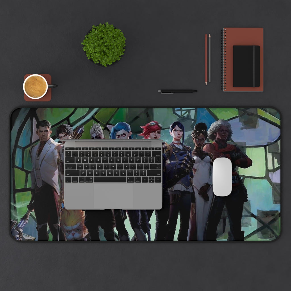 Arcane League of Legends Desk Mat — Gaming Mouse Pad with Character Group Art