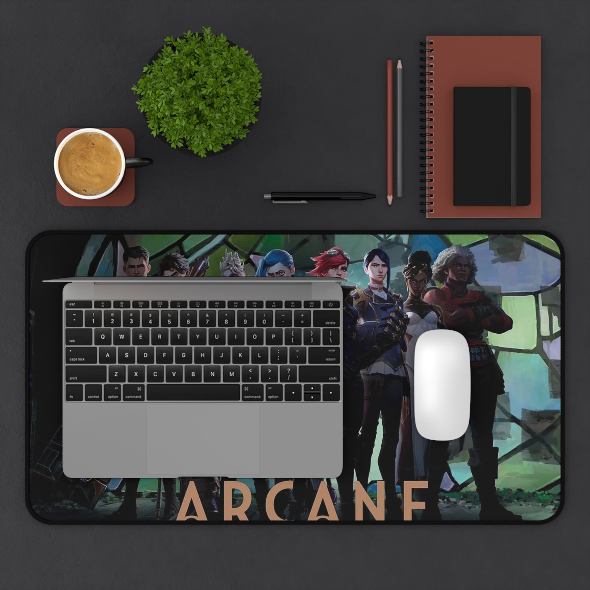 Arcane League of Legends Desk Mat — Gaming Mouse Pad with Character Group Art