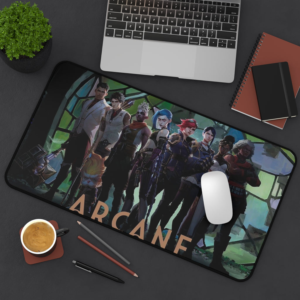 Arcane League of Legends Desk Mat — Gaming Mouse Pad with Character Group Art