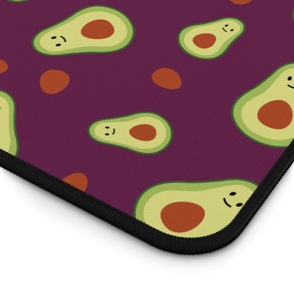 Avocado Pattern Desk Mat — Colorful Avocado Print Mouse Pad