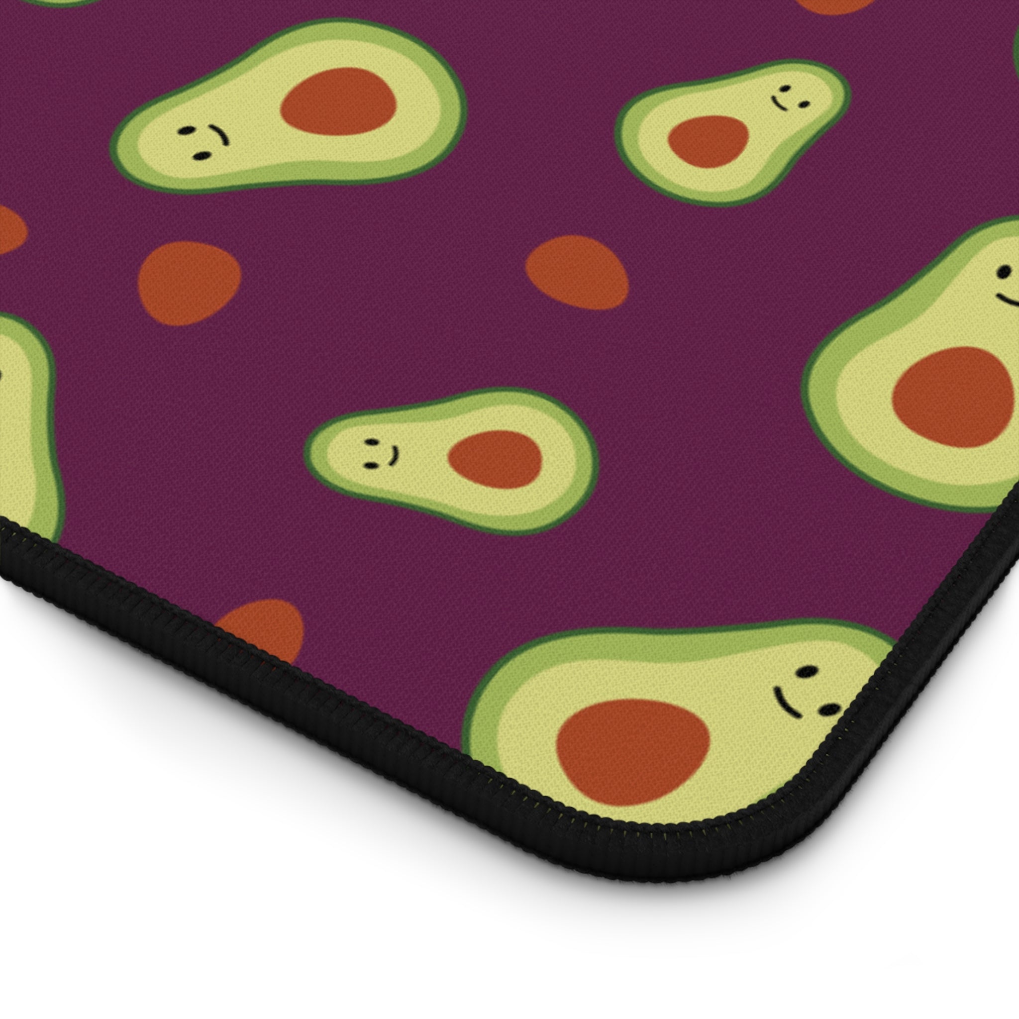 Avocado Pattern Desk Mat — Colorful Avocado Print Mouse Pad