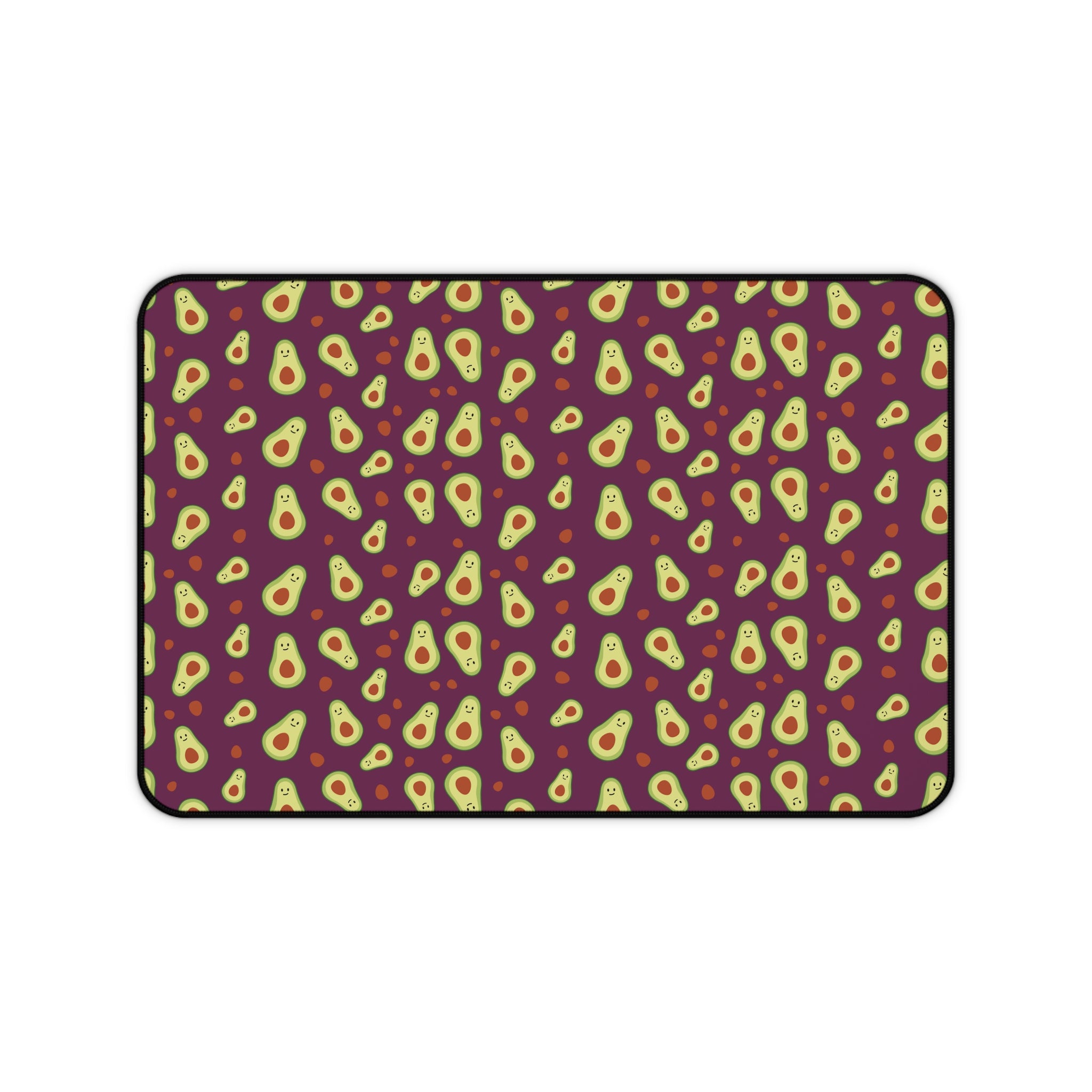 Avocado Pattern Desk Mat — Colorful Avocado Print Mouse Pad