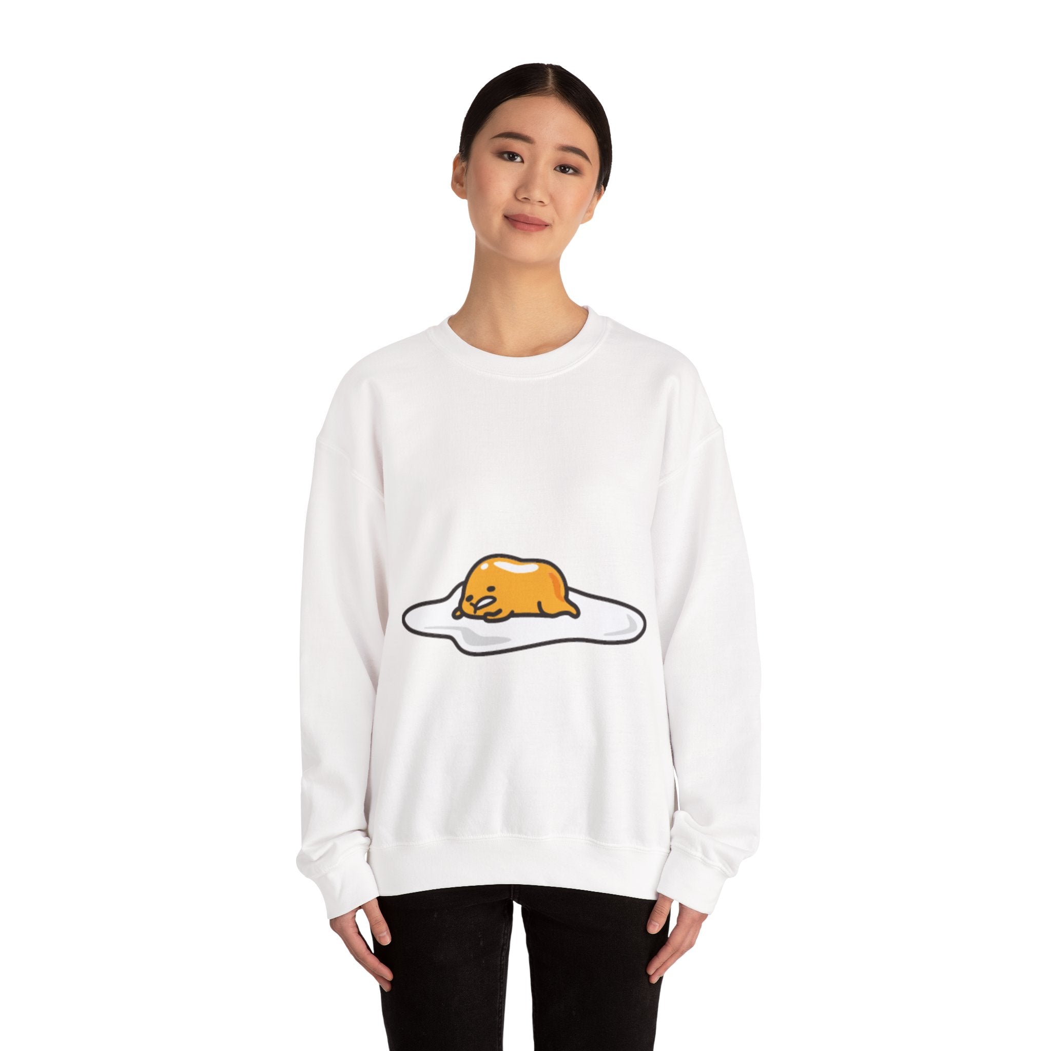 Gudetama Lazy Egg Crewneck Sweatshirt — Cute Kawaii Egg Character Pullover