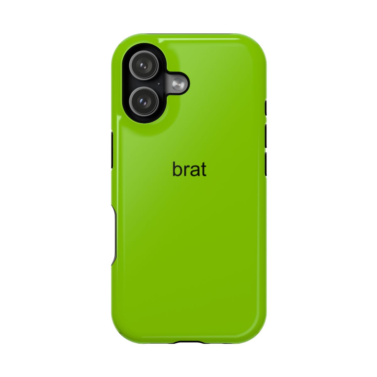 Brat Green Impact-Resistant Phone Case — Glossy Protective Cover