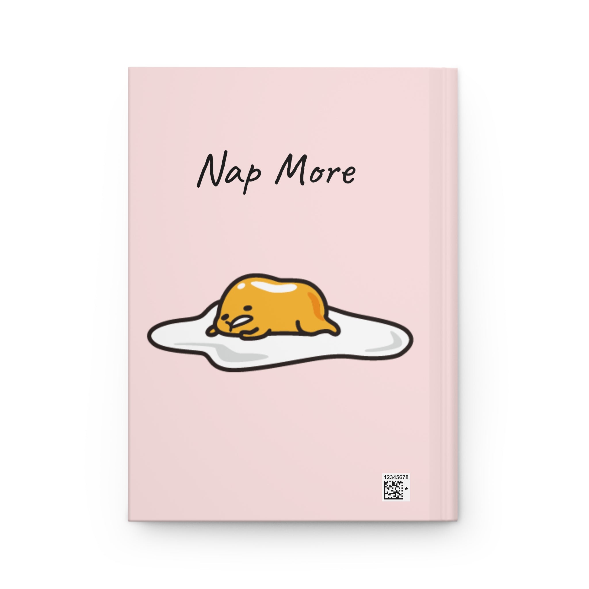 Gudetama Pink Hardcover Journal — "Embrace the Lazy" & "Nap More" Cute Egg Character Notebook