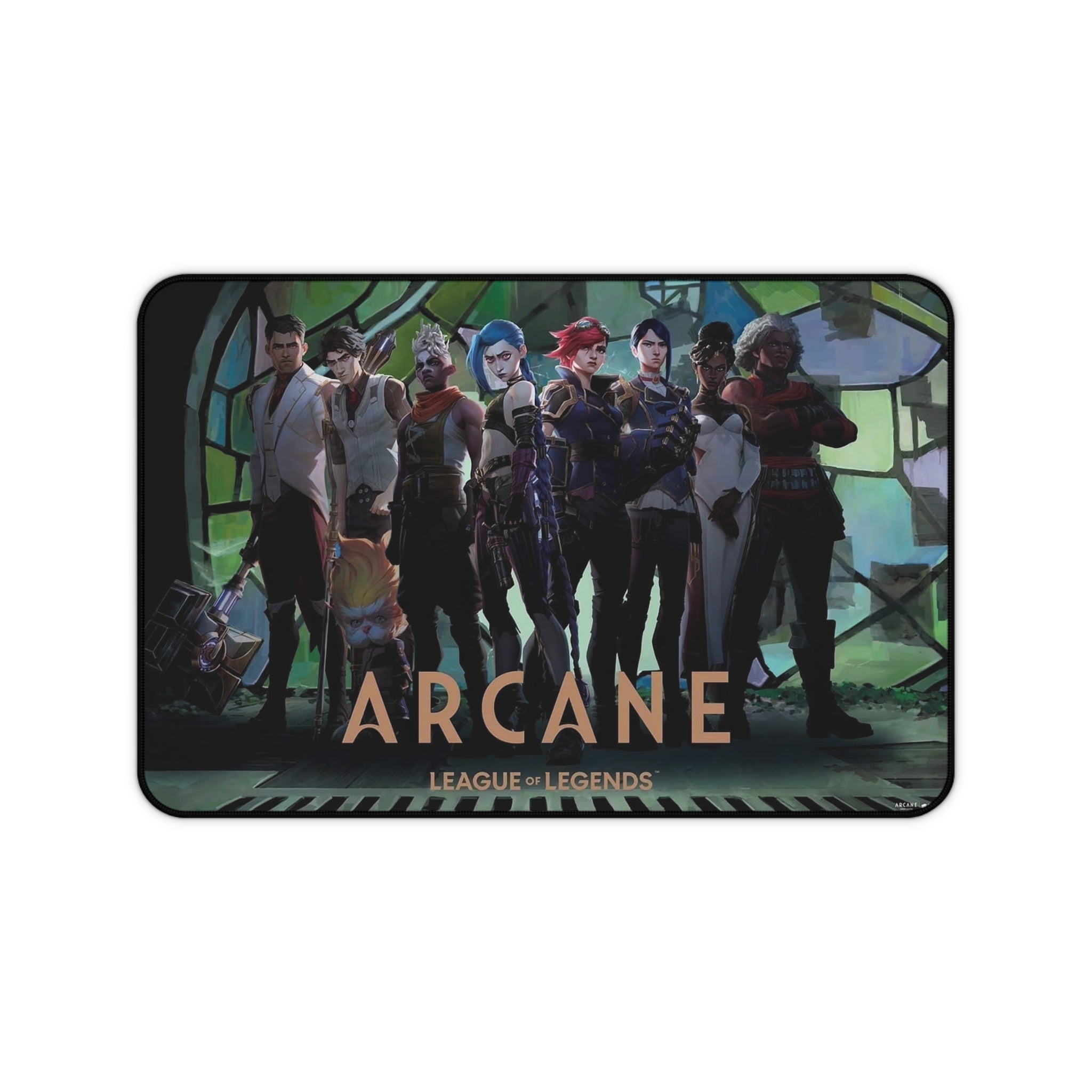 Arcane League of Legends Desk Mat — Gaming Mouse Pad with Character Group Art