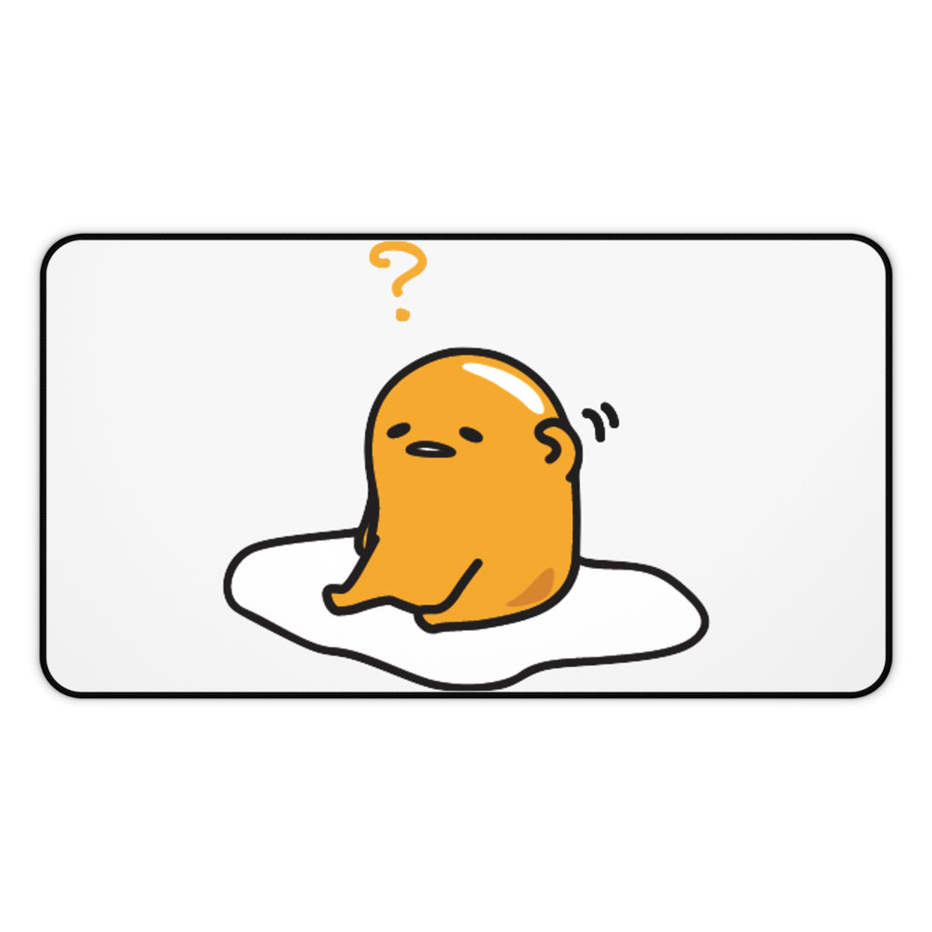 Gudetama Confused Desk Mat — Cute Lazy Egg Mouse Pad for Office & Gaming