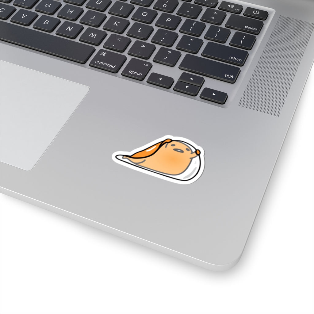 Cute Lazy Egg Character Sticker – Gudetama-Style Kiss-Cut Decal