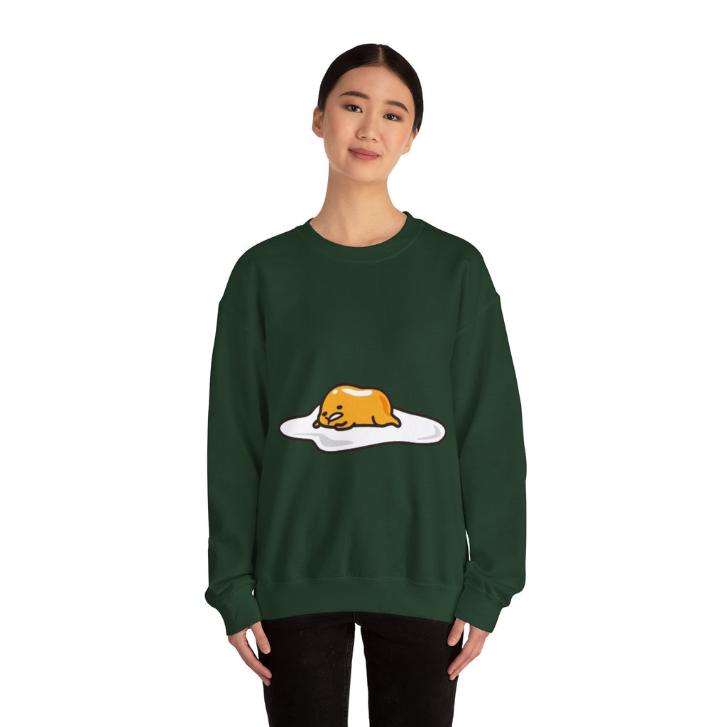 Gudetama Lazy Egg Crewneck Sweatshirt — Cute Kawaii Egg Character Pullover