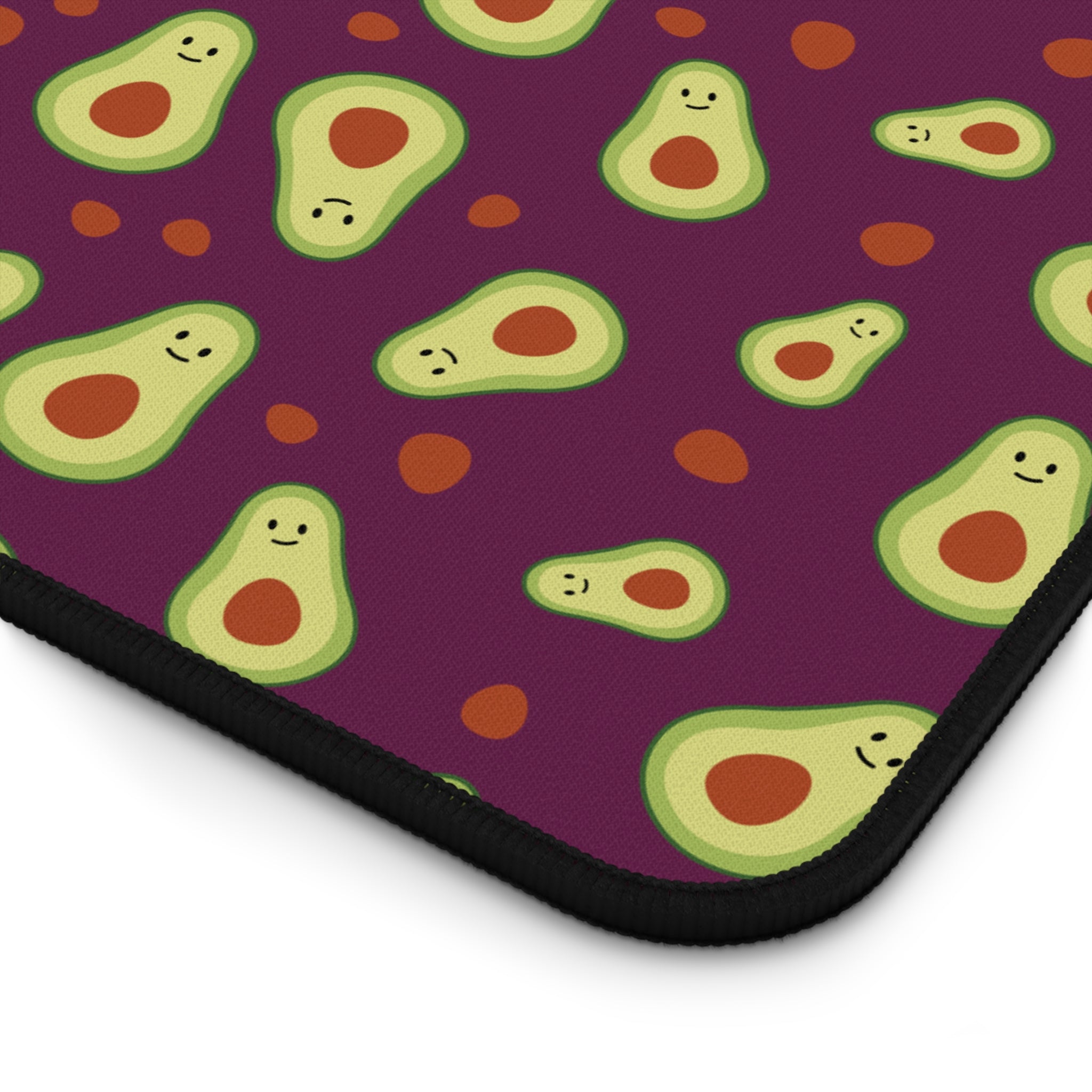 Avocado Pattern Desk Mat — Colorful Avocado Print Mouse Pad