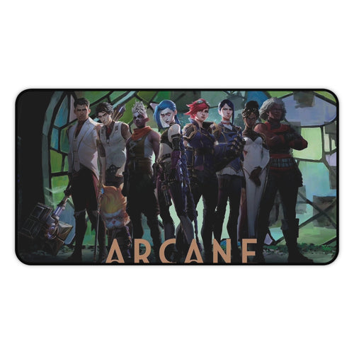 Arcane League of Legends Desk Mat — Gaming Mouse Pad with Character Group Art