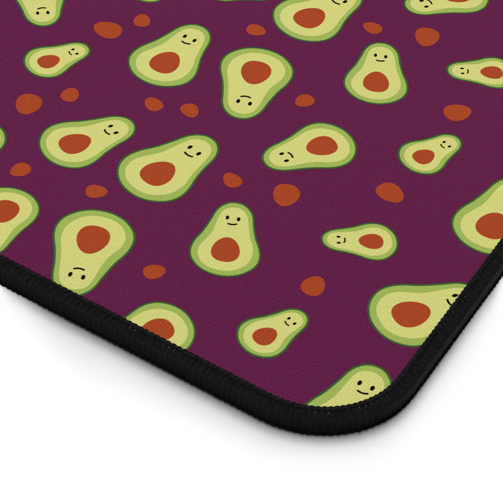 Avocado Pattern Desk Mat — Colorful Avocado Print Mouse Pad