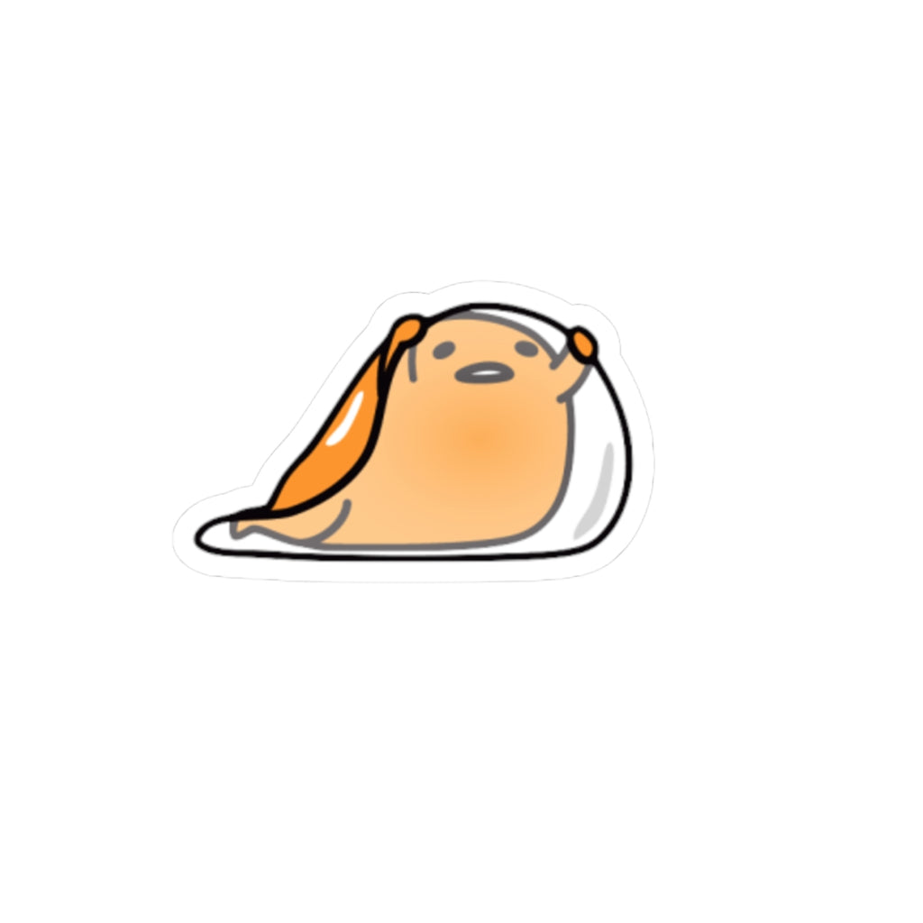 Cute Lazy Egg Character Sticker – Gudetama-Style Kiss-Cut Decal
