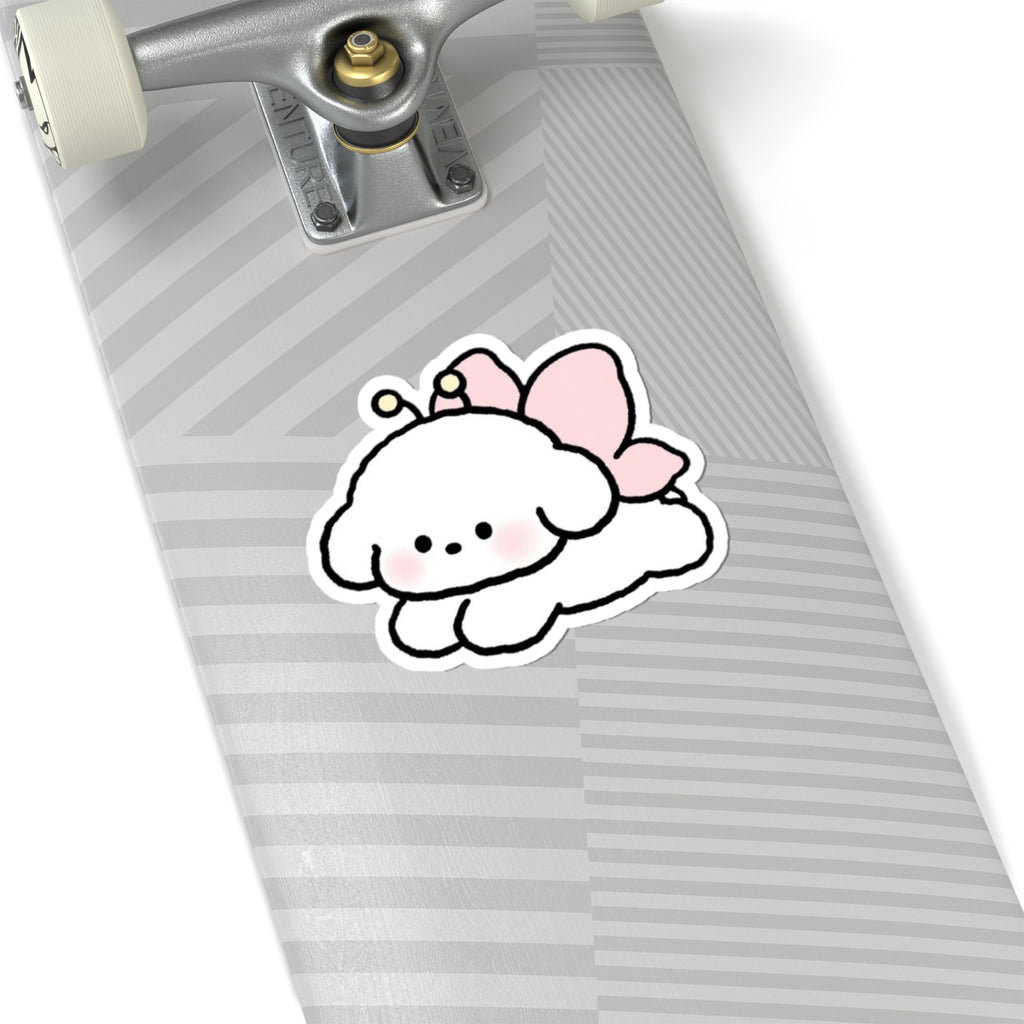 Cute Fluffy Puppy Fairy Sticker — Kiss-Cut Waterproof Laptop Decal