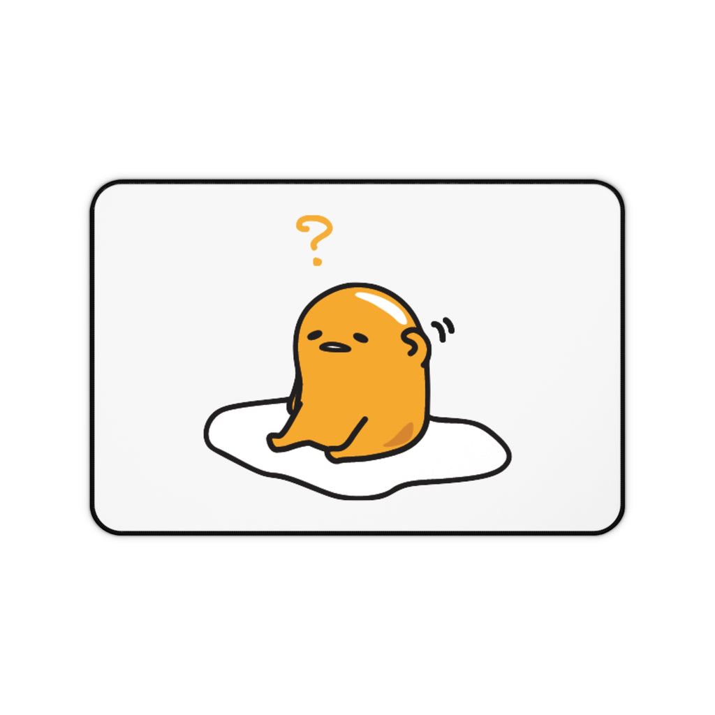 Gudetama Confused Desk Mat — Cute Lazy Egg Mouse Pad for Office & Gaming