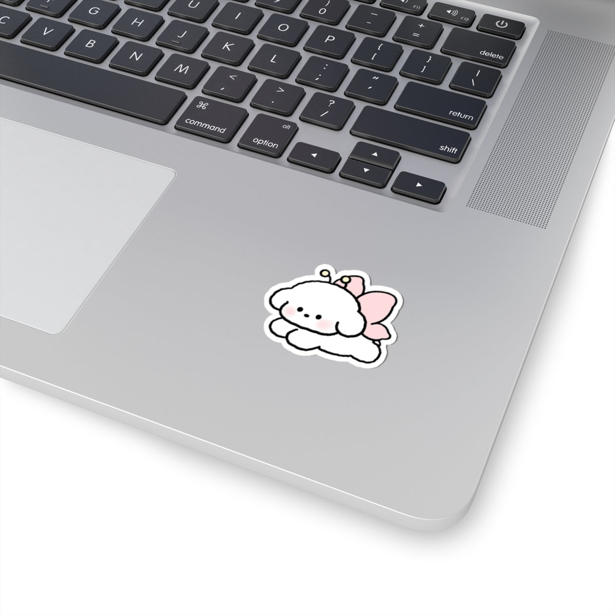 Cute Fluffy Puppy Fairy Sticker — Kiss-Cut Waterproof Laptop Decal