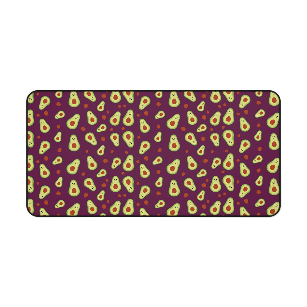 Avocado Pattern Desk Mat — Colorful Avocado Print Mouse Pad