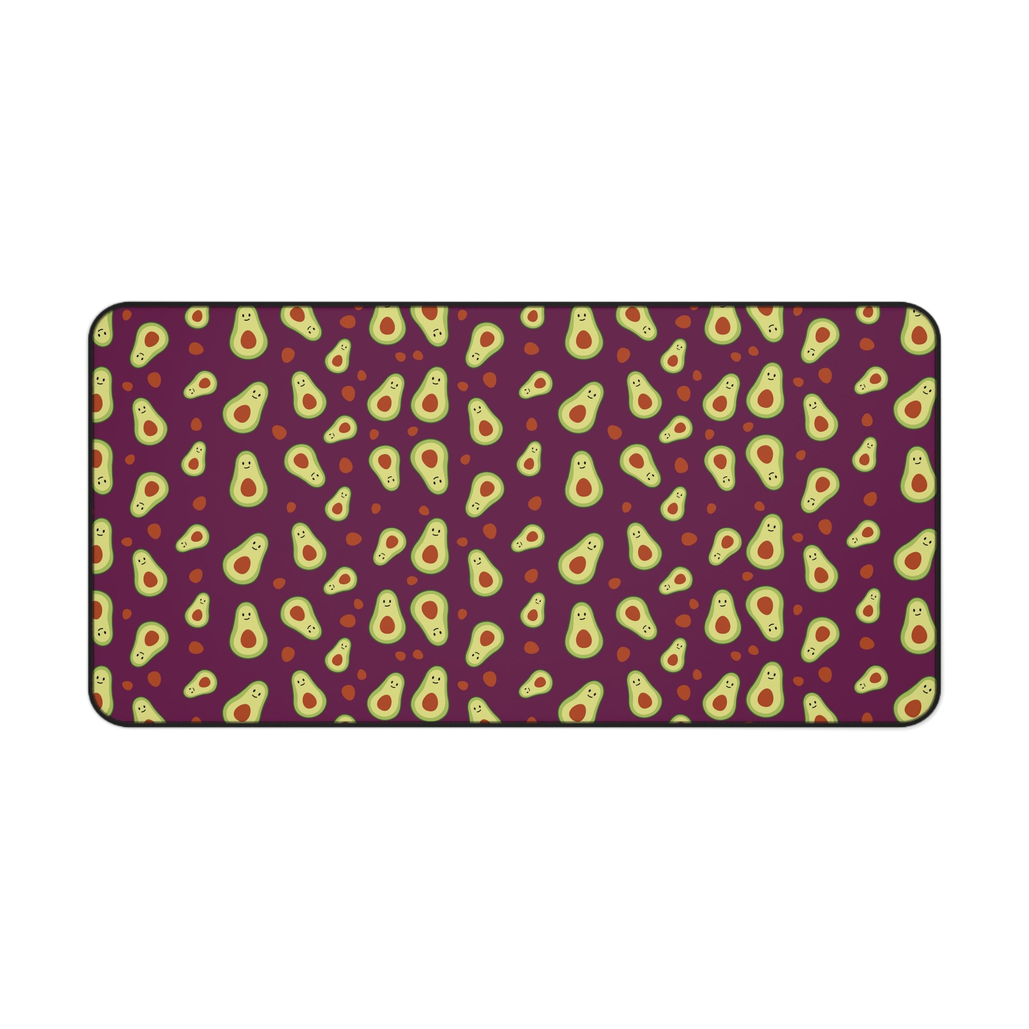 Avocado Pattern Desk Mat — Colorful Avocado Print Mouse Pad