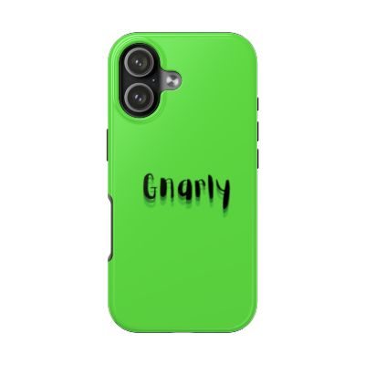 Gnarly Katseye Tough Phone Case — Bright Green Protective iPhone Cover