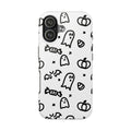 Halloween Doodle Tough Phone Case — Cute Ghosts,Protective Cover