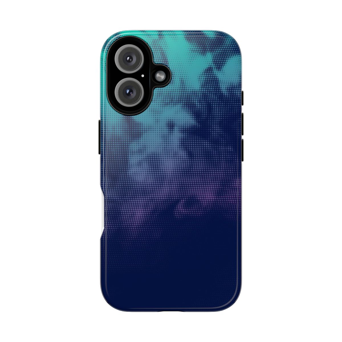 Teal Navy Smoke Tough Phone Case — Shockproof Protective Cover