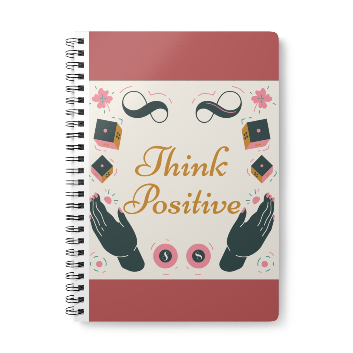 Think Positive A5 Spiral Notebook — Motivational Lined Journal